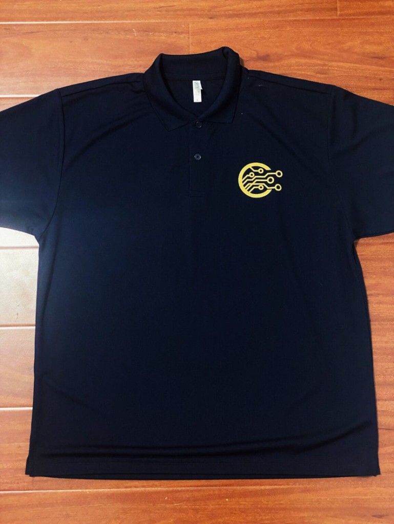 深藍色排汗 Polo 團體服正面成品實拍